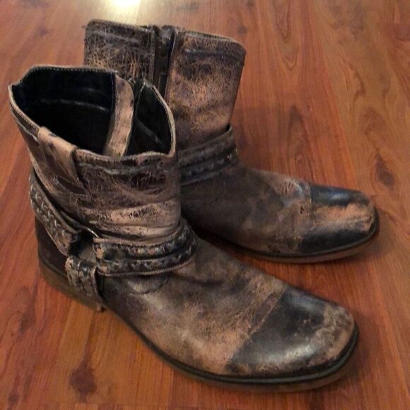 Bedsu Distressed biker boots size 9 men\'s main image 4